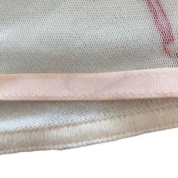 Charlotte Tarantola Angora Blend Cardigan Sweater Floral Beaded Large - Picture 7 of 7